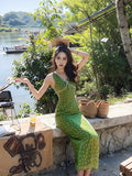 Ndyad retro V-neck floral dress HZ1024