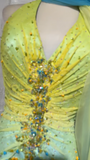 Ndyad Middle Eastern Style Halter Mermaid Tulle Beading Long Prom Dresses Vintage Evening Gowns HZ1024