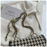 Ndyad Houndstooth Versatile Shoulder Chain Crossbody Bag HZ1024