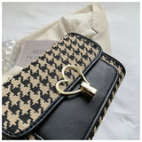 Ndyad Houndstooth Versatile Shoulder Chain Crossbody Bag HZ1024