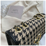 Ndyad Houndstooth Versatile Shoulder Chain Crossbody Bag HZ1024