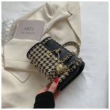 Ndyad Houndstooth Versatile Shoulder Chain Crossbody Bag HZ1024