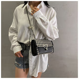 Ndyad Houndstooth Versatile Shoulder Chain Crossbody Bag HZ1024