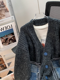 Ndyad Japanese denim patchwork cardigan HZ1024