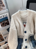 Ndyad Japanese denim patchwork cardigan HZ1024