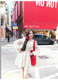 Ndyad Polka Dot Romantic Long Sleeve Dress HZ1024