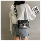 Ndyad diamond chain bag wide shoulder strap shoulder crossbody bag HZ1024