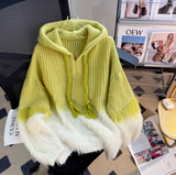 Ndyad mink velvet hooded knitted sweater HZ1024