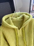 Ndyad mink velvet hooded knitted sweater HZ1024