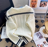 Ndyad Navy Collar Knit Sweater HZ1024