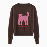 Ndyad pattern crew neck long sleeve sweater HZ1024