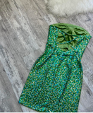 Ndyad Sheath Formal Dress Strapless Short Prom Dress Turquoise Homecoming Dress HZ1024