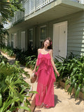 Ndyad holiday chiffon ruffled suspender dress HZ1024