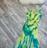 Ndyad Halter Sheath Beaded Chiffon Prom Dresses, Yellow Homecoming Dresses HZ1024