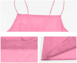 Ndyad holiday style a-line pink sleeveless backless suspender dress HZ1024