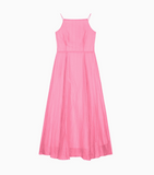 Ndyad holiday style a-line pink sleeveless backless suspender dress HZ1024