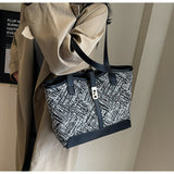 Ndyad Capacity Printed Canvas Shoulder Bag HZ1024