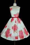 Ndyad A-Line Short Prom Dresses Floral Birthday Dresses, Homecoming Dresses HZ1024