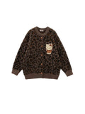 Ndyad Print Embroidery Long Sleeve Thick Knitted Cardigan HZ1024