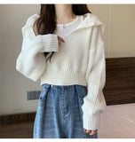 Ndyad lazy style cropped sweater HZ1024