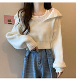 Ndyad lazy style cropped sweater HZ1024