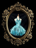 Ndyad Halter A-line Blue Short Birthday Dresses Satin Blue Party Dresses HZ1024