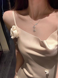 Ndyad floral silk fishtail suspender dress HZ1024