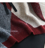 Ndyad contrast lace patchwork long-sleeved sweater HZ1024