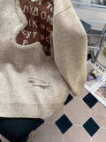 Ndyad retro long sleeve round neck pullover sweater HZ1024