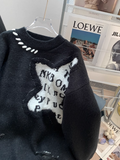 Ndyad retro long sleeve round neck pullover sweater HZ1024