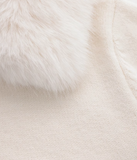 Ndyad New Style Fashion Hooded Fur Collar Zipper Loose Sweater HZ1024