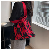 Ndyad capacity woolen knitted handbag HZ1024