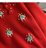 Ndyad style beaded red doll collar sweater HZ1024