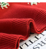 Ndyad style beaded red doll collar sweater HZ1024