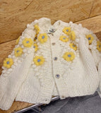 Ndyad thick needle three-dimensional flower beanie sweater knitted cardigan HZ1024