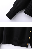 Ndyad Gold Button Twill Blended Sweater HZ1024