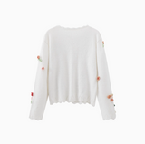 Ndyad 3D Flower Long Sleeve Cardigan Sweater HZ1024