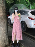 Ndyad Tea Break Floral Ruffled Sling Dress HZ1024