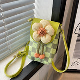 Ndyad Lightweight Canvas Flower Mini Crossbody Phone Bag HZ1024