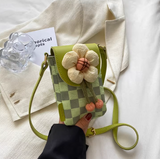Ndyad Lightweight Canvas Flower Mini Crossbody Phone Bag HZ1024