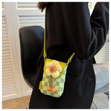 Ndyad Lightweight Canvas Flower Mini Crossbody Phone Bag HZ1024