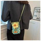 Ndyad Lightweight Canvas Flower Mini Crossbody Phone Bag HZ1024