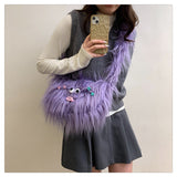 Ndyad plush messenger bag cute shoulder dumpling bag HZ1024