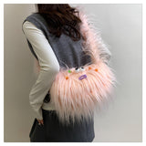 Ndyad plush messenger bag cute shoulder dumpling bag HZ1024