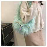 Ndyad plush messenger bag cute shoulder dumpling bag HZ1024