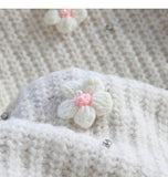 Ndyad diamond-studded 3D flower pullover sweater HZ1024