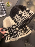 Ndyad diamond plaid warm wool hat HZ1024