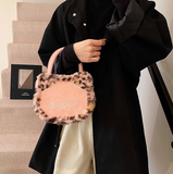 Ndyad print plush patchwork tote bag crossbody bag HZ1024