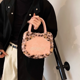 Ndyad print plush patchwork tote bag crossbody bag HZ1024