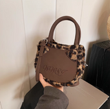 Ndyad print plush patchwork tote bag crossbody bag HZ1024